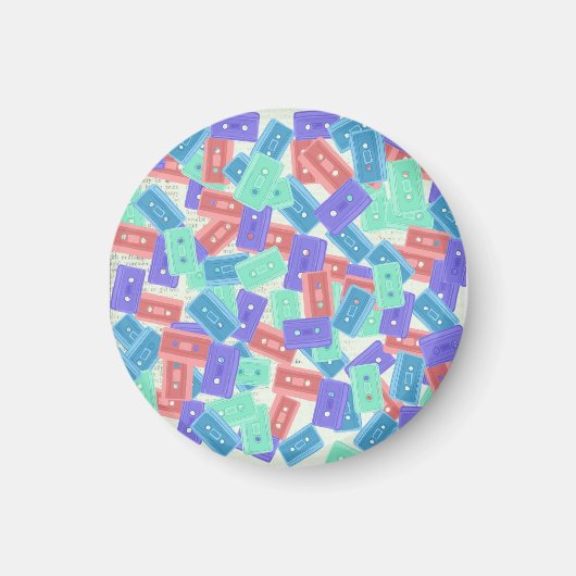 Pastel Cassette Tapes - ästhetische Musik der 90er Magnet (Vorne)