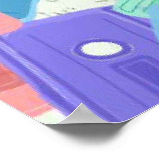 Pastel Cassette Tapes - ästhetische Musik der 90er Poster (Ecke)