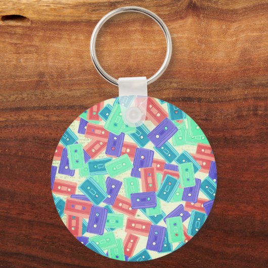 Pastel Cassette Tapes - ästhetische Musik der 90er Schlüsselanhänger (Rückseite)