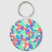 Pastel Cassette Tapes - ästhetische Musik der 90er Schlüsselanhänger (Rückseite)