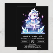Pastel Castle Princess Birthday Einladung (Vorne/Hinten)