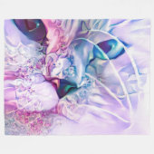 Pastel Cat Dreamscape Fleecedecke (Vorderseite (Horizontal))