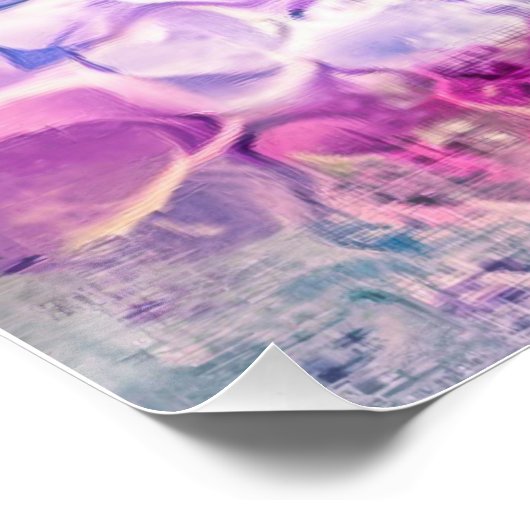 Pastel Cat Dreamscape Poster (Ecke)