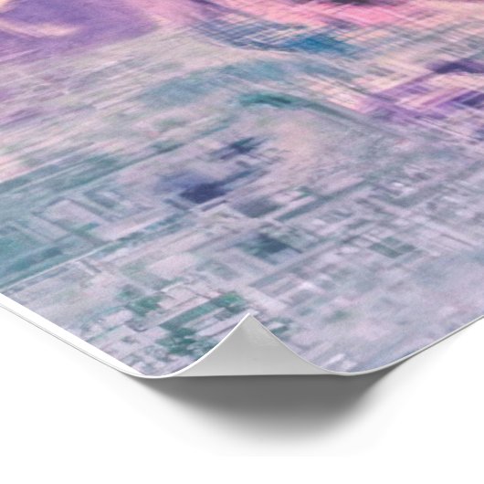 Pastel Cat Dreamscape Poster (Ecke)