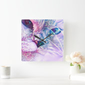 Pastel Cat Dreamscape Quadratische Wanduhr (Zuhause)