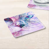 Pastel Cat Dreamscape Rechteckiger Pappuntersetzer (angewinkelt)