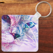 Pastel Cat Dreamscape Schlüsselanhänger (Rückseite)