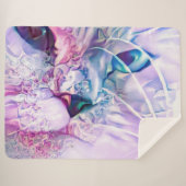 Pastel Cat Dreamscape Sherpadecke (Vorderseite (Horizontal))