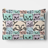 Pastel Cat Faces Zubehörtasche (Vorderseite)