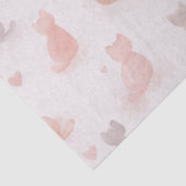 Pastel Cats and Hearts Tissue Paper Seidenpapier (Ausschnitt)