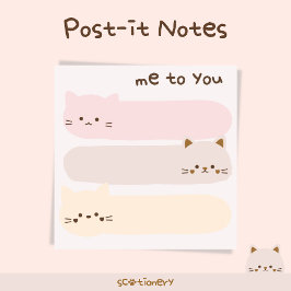 Pastel Cats Stationery Post-it Klebezettel
