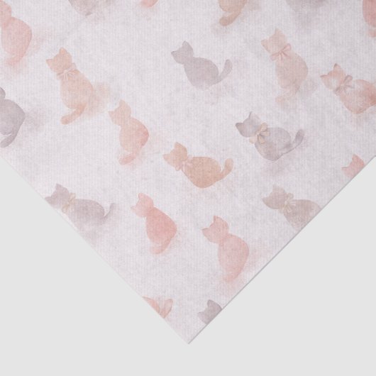 Pastel Cats Tissue Paper Seidenpapier (Ausschnitt)