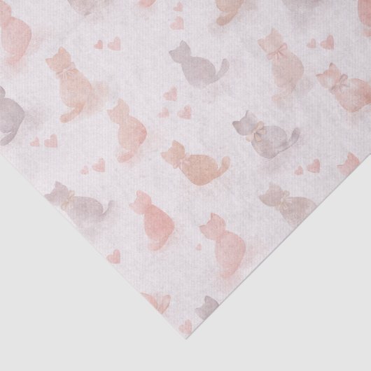 Pastel Cats Tissue Paper Seidenpapier (Ausschnitt)
