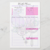 Pastel Cats Weekekly Planner Sheets Briefpapier (Vorderseite)