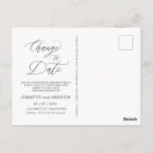 Pastel Celestial Crescent Moon ändern das Datum Postkarte (Rückseite)