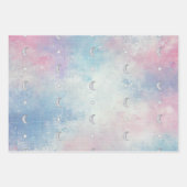 Pastel Celestial Crescent Moon & Star - 3 x Geschenkpapier Set (Vorderseite 2)