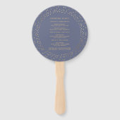 Pastel Celestial Gold Moon Wedding Program Fächer (Rückseite)