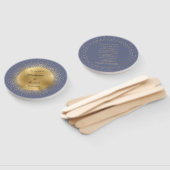 Pastel Celestial Gold Moon Wedding Program Fächer (Non-assembled)