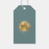 Pastel Celestial Gold Moon Wedding Vielen Dank Geschenkanhänger (Rückseite)