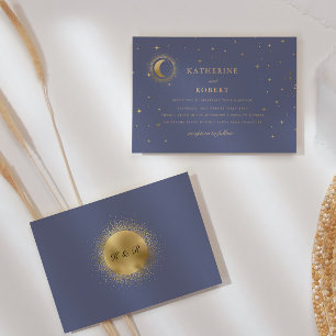 Pastel Celestial Gold Stars Einladung Hochzeiten