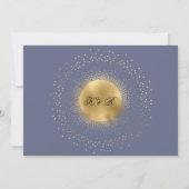 Pastel Celestial Gold Wedding Einladung (Rückseite)