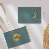 Pastel Celestial Gold Wedding Einladung