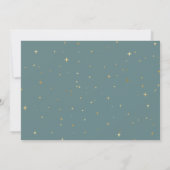 Pastel Celestial Gold Wedding Verlobung Einladung (Rückseite)