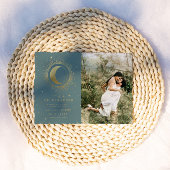 Pastel Celestial Two Foto Wedding Celebration Einladung