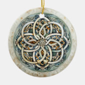 Pastel Celtic Knot Keramik Ornament (Vorne)
