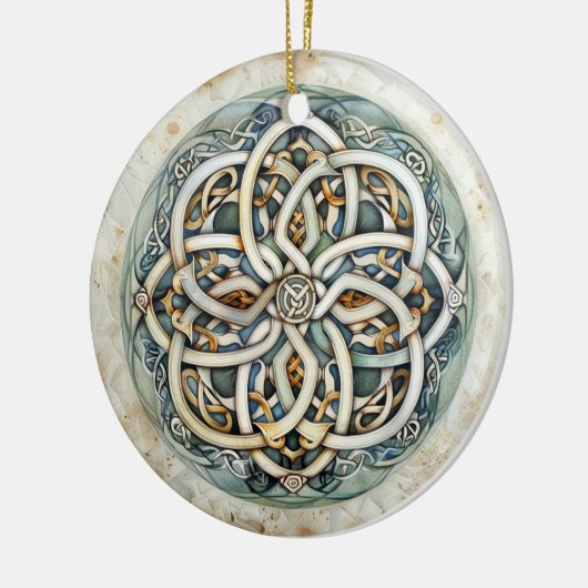 Pastel Celtic Knot Keramik Ornament (Links)
