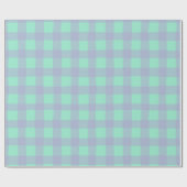 Pastel Checkered Gingham Geschenkpapier (Flach)
