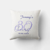 Pastel cheers 30th birthday purple elegant name da kissen (Rückseite)