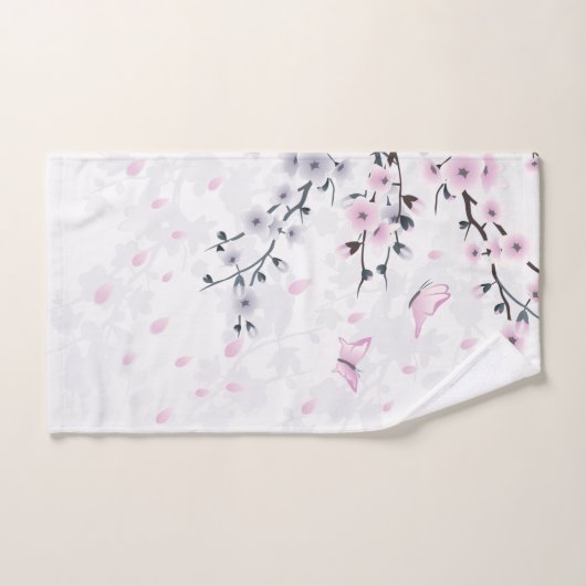 Pastel Cherry Blossom Landschaft Handtuch (Handtuch)