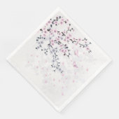 Pastel Cherry Blossom Landschaft Serviette (Ecke)