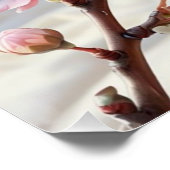 Pastel Cherry Blossom: Weiche botanische Kunst Poster (Ecke)