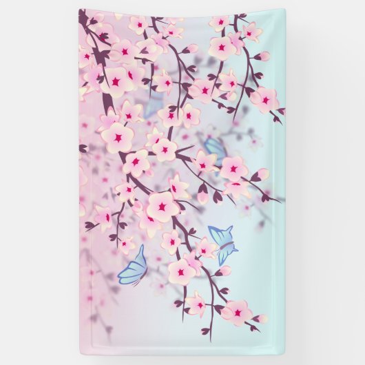 Pastel Cherry Blüten Banner (Vertikal)