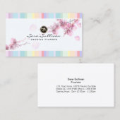 Pastel CherryBlossom Wedding Planner Business Card Visitenkarte (Vorne/Hinten)
