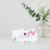 Pastel CherryBlossom Wedding Planner Business Card Visitenkarte (Stehend Vorderseite)