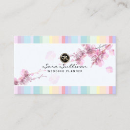 Pastel CherryBlossom Wedding Planner Business Card Visitenkarte