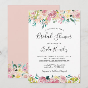 Pastel Chic Blush Brautparty Einladung