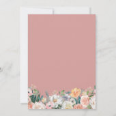 Pastel Chic Dusty Rose Bloom Floral Wedding Einladung (Rückseite)