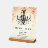 Pastel Chic Elegant Floral Vintage Chandelier Acrylschild (Winkel)