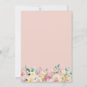 Pastel Chic Spring Blush Botanical Floral Wedding Einladung (Rückseite)