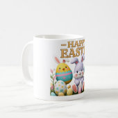 Pastel Chick und Bunny in Egg Happy Oaster Kaffeetasse (Vorderseite Links)