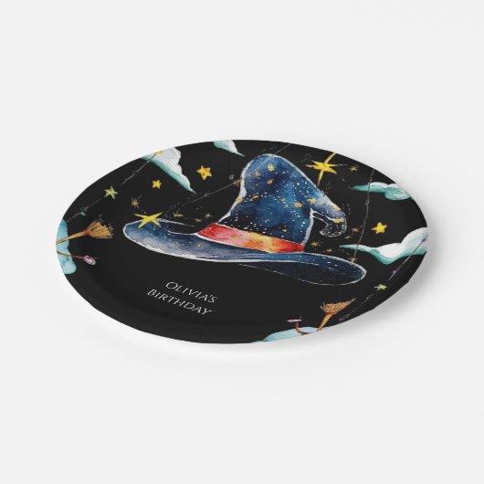 Pastel Children's Fun Wizard Geburtstag Pappteller (Schrägansicht)