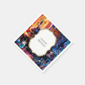 Pastel Children's Magic Scientist zum Geburtstag Serviette (Ecke)