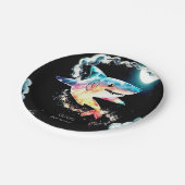 Pastel Children's Underwater Shark Birthday Pappteller (Schrägansicht)