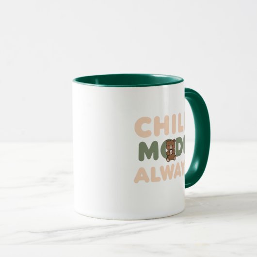 Pastel "Chill Mode Always" Quote Tasse (VorderseiteRechts)