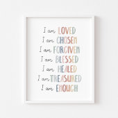 Pastel Christliche Kinder Affirmative Poster