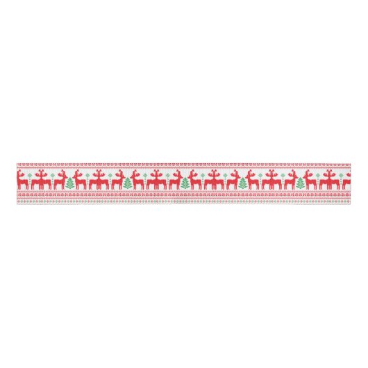 Pastel Christmas Aesthetic Pattern- Holiday Vibes Ripsband (Vorderseite)